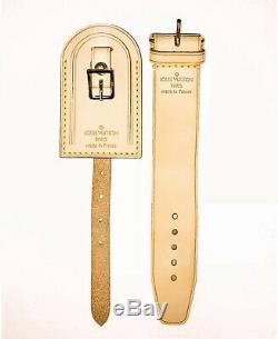 100% Authentic Louis Vuitton Large Luggage Name ID Tag with Strap 1 Set France