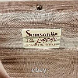 1952 Samsonite Luggage Set Vintage Shwayder Bros Inc 2 Hard Shell Suitcases