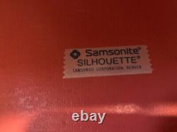 1960's Cherry Red Samsonite Silhouette 3 PC Luggage Suitcase Set Overnight Keys