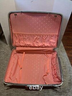 1960's Cherry Red Samsonite Silhouette 3 PC Luggage Suitcase Set Overnight Keys