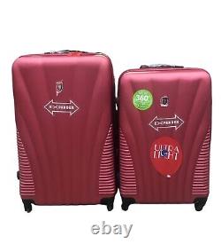 2 Pc Hard Shell Quality Hard Shell Luggage Set, Durable Double Wheel Spinners