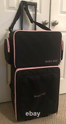 2-Pc. Mary Kay SET Consultant Demo Shoulder Bag & Wheeled Travel Luggage EUC