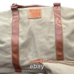 2 Piece Abercrombie & Fitch Vintage Travel Luggage Set Duffel Toiletries Bag
