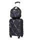 2-piece Hardside Cosmetic Luggage Set With Gem Accents For Carry-on