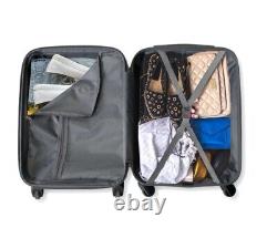2-Piece Hardside Cosmetic Luggage Set with Gem Accents for Carry-On