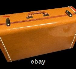 2 Piece Vintage Luggage Set Travel Vanity Case And Suitcase Faux Leather See De