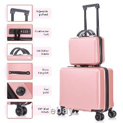 2 Pieces Sets Suitcase Trolley Case 18 Underseat Luggage 14 Toiletries Box