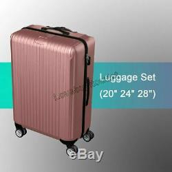 20'' 24'' 28'' 3 pieces luggage travel set bag suitcase with spinning wheels