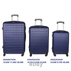 20 24 28 3pcs Luggage Travel Set Bag ABS Hard Shell Suitcase Lightweight
