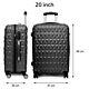 20/24/28 Small Large Suitcase Hard Shell Travel Trolley Hand Luggage Black