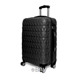 20/24/28 Small Large Suitcase Hard Shell Travel Trolley Hand Luggage Black
