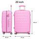 20/24/28 Small Large Suitcase Hard Shell Travel Trolley Hand Luggage Pink Uk