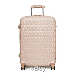 20/24/28 Small Large Suitcase Hard Shell Travel Trolley Hand Luggage Rose Gold
