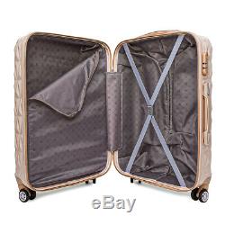 20/24/28 Small Large Suitcase Hard Shell Travel Trolley Hand Luggage Rose Gold