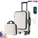 20 Carry-on Luggage + Carrying Case Lightweight With Front Pocket & Usb Port