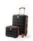20 Suitcase & Mini Cosmetic Case Luggage 2-piece Set(cb/20) Black Brown