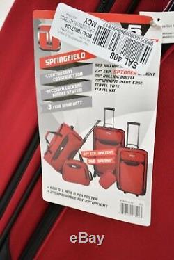 $200 NEW TAG Travel-Collection Springfield III 5 PC Suitcase Luggage Set Spinner