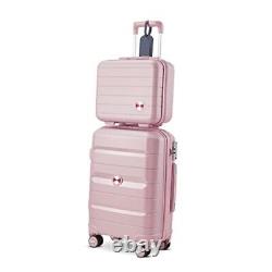 20IN Carry On Luggage and 14IN Mini Cosmetic Cases Travel Set Hardside