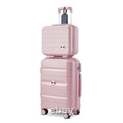 20IN Carry On Luggage and 14IN Mini Cosmetic Cases Travel Set Hardside