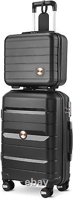 20IN Carry on Luggage and 14IN Mini Cosmetic Cases Travel Set Hardside Lu