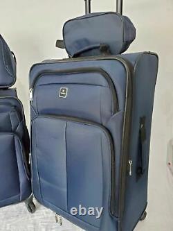 $280 TAG Daytona 4 Piece Set Suitcase Spinner Luggage Blue Travel Bag