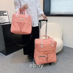 2PCS/SET Wheeled Bag Women Travel Backpack Girl Wheels Trolley Bags Suitcase Bag