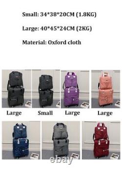2PCS/SET Wheeled Bag Women Travel Backpack Girl Wheels Trolley Bags Suitcase Bag
