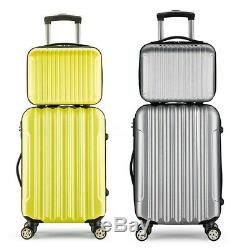 2PCS/Set Unisex Travel Suitcase Luggage Trolley Password Rolling Suitcase Case