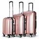 3 Pc Pink Luggage Travel Set Pull Handle Trolley Suitcase Lock 360 Spin 4 Wheels