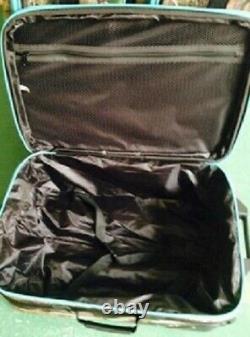 3 Pc. Expandable Luggage Suitcase Set Camo with Blue Color Trim Camouflage
