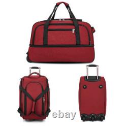 3 Piece Expandable Travel Carry-on Luggage Rolling Suitcase Wheeled Duffle Bag