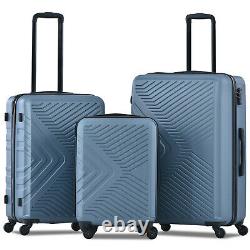 3-Piece Hardside Luggage Set with Spinner Wheels Lightweight 20'' 24'' 28'' TSA