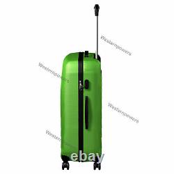 3 Piece Lightweight Suitcase Hardside Spinner Luggage Set 20'' 24'' 28'' Green