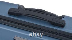 3 Piece Luggage Set ABS Lightweight Suitcase w 2 Hooks, Spinner Wheels, TSA Lock