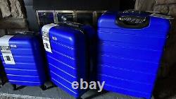 3 Piece Luggage Sets Hard Shell Suitcase Set with Spinner Wheels 20 24 28 NOB