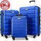 3 Piece Luggage Sets Hard Shell Suitcase Set With Spinner Wheels For Travel Trip