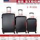 3 Piece Luggage Sets Hard Shell Suitcase+spinner Wheels Abs Set 20 24 28 Tool