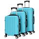 3-piece Tsa-lock Spinner Luggage Set In Elegant Blue
