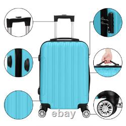 3-Piece TSA-Lock Spinner Luggage Set in Elegant Blue