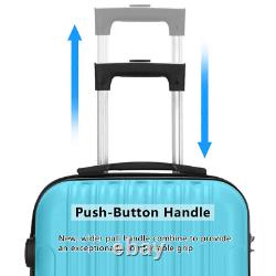 3-Piece TSA-Lock Spinner Luggage Set in Elegant Blue