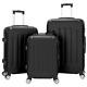 3 Pieces Travel Spinner Luggage Set Bag Abs Trolley Carry On Suitcase With Tsa