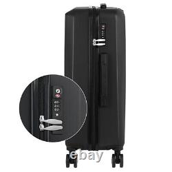 3-piece Set Suitcases Travel Carrier with Spinner Wheels security lock