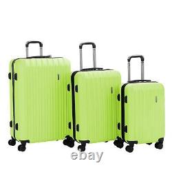 3PCS 20 24 28 Luggage Travel Set Bag ABS Trolley Suitcase Spinner Hardshell