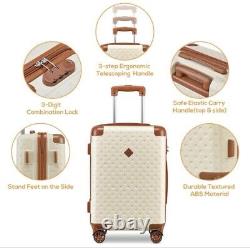 3PCS Luggage Set 4-Wheel Suitcase Hardside Spinner Lightweight