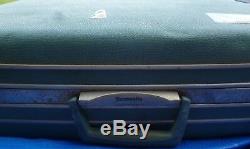 3Pc Vintage Samsonite Silhouette Luggage Set Blue