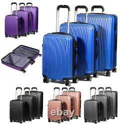 3Pcs Hard Shell Suitcase Set Hand Travel Luggage Sets 4 Wheel Trolley Case Cabin