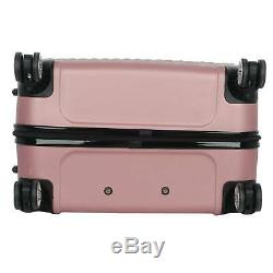 3pcs Hard Shell Luggage Suitcase Set Travel Luggage Trolley Case Rose Gold