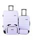 4 Piece Hardside Luggage Set, Travel Kit+tote+carry-on+large Spinner, Suitcase