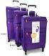 4 Wheel Spinner Set Of 3/single Lightweight Cabin Luggage Travel Suitcases Bag