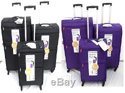 4 Wheel Spinner Set Of 3/Single Lightweight Cabin Luggage Travel Suitcases Bag
